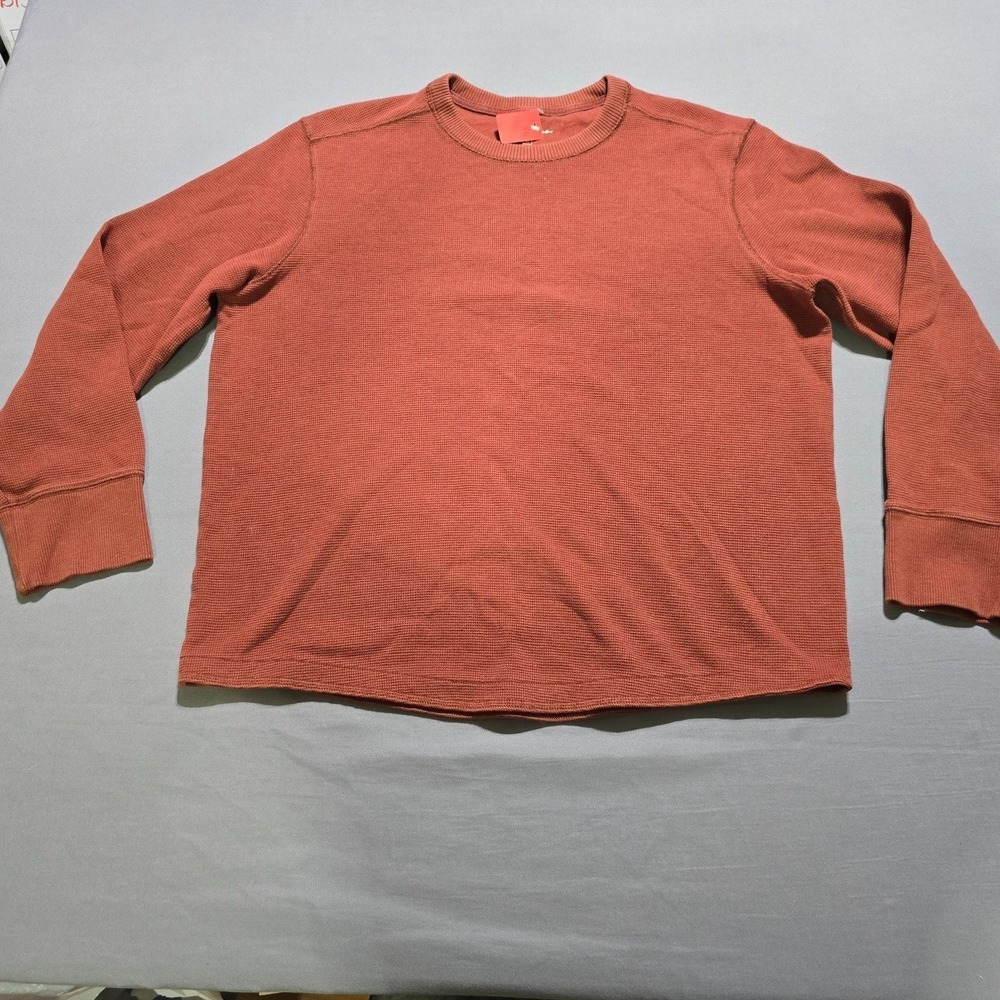 Eddie Bauer mens Waffle Knit Long Sleeve Shirt Top XL outdoor hunting layer